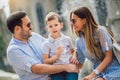 Happy family having fun together outdoor Royalty Free Stock Photo