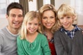 Portrait Of Happy Family At Home Royalty Free Stock Photo