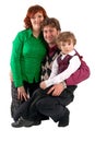 Portrait of happy family over white background Royalty Free Stock Photo