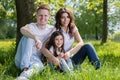 Portrait of happy family in park Royalty Free Stock Photo