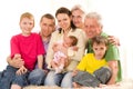 Portrait of a happy family of seven Royalty Free Stock Photo