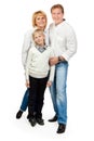 Portrait of a happy family of three Royalty Free Stock Photo