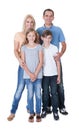 Portrait Of Happy Family On White Background