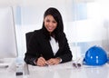 Portrait Of Happy Female Architect Royalty Free Stock Photo