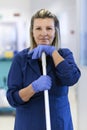 Portrait of happy female cleaner smiling Royalty Free Stock Photo