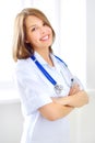 Portrait of a happy female doctor Royalty Free Stock Photo