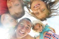 Portrait of happy friends having fun outdoor