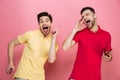 Portrait of a happy gay male couple having fun Royalty Free Stock Photo