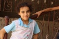 Portrait of a happy girl in the street in giza, egypt