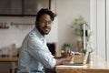 Portrait of happy handsome young african american businessman. Royalty Free Stock Photo