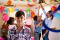 Portrait Of Happy Hispanic Child Smiling At Birthday Party Royalty Free Stock Photo