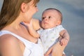 Portrait of happy loving mother and her baby Royalty Free Stock Photo