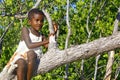 Portrait of happy malagasy girl Royalty Free Stock Photo