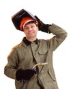 Portrait of happy male welder Royalty Free Stock Photo