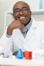 portrait happy man lab assistant Royalty Free Stock Photo