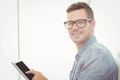 Portrait of happy man wearing eyeglasses Royalty Free Stock Photo