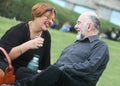 portrait of a happy mature couple outdoors Royalty Free Stock Photo