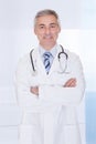 Portrait of happy mature male doctor Royalty Free Stock Photo