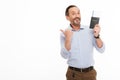 Portrait of a happy mature man dressed in shirt Royalty Free Stock Photo