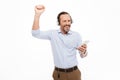 Portrait of a happy mature man dressed in shirt Royalty Free Stock Photo