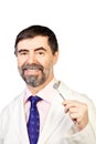 Portrait of happy middle-aged dentist Royalty Free Stock Photo