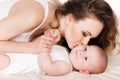 Portrait of happy mother with baby Royalty Free Stock Photo