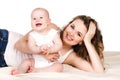Portrait of happy mother with baby Royalty Free Stock Photo