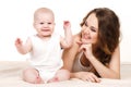 Portrait of happy mother with baby Royalty Free Stock Photo