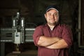 Portrait of happy professional carpenter. Royalty Free Stock Photo