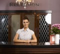 Portrait of happy receptionist Royalty Free Stock Photo