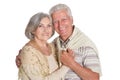 Portrait of happy senior couple holding hands Royalty Free Stock Photo
