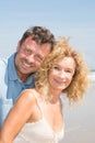 portrait of a happy senior couple mature love on beach coast vacation Royalty Free Stock Photo