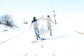 Portrait of happy senior couple in winter season Royalty Free Stock Photo