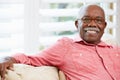 Portrait Of Happy Senior Man At Home Royalty Free Stock Photo