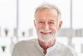 Portrait of happy senior man looking at camera, Smiling elderly caucasian old man Royalty Free Stock Photo