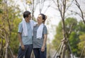 Portrait of Happy senior sports couple outdoors running