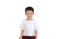 Portrait of happy smiling face asian little baby boy isolated over white background with Clipping path Royalty Free Stock Photo