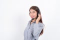 Call center operator woman Royalty Free Stock Photo