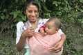 Portrait of happy smiling indian mother with baby Royalty Free Stock Photo