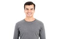 Portrait of happy smiling man wearing casual t-shirt