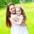 Portrait of happy smiling mother and child having fun together Royalty Free Stock Photo