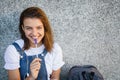 Portrait of a happy student girl Royalty Free Stock Photo