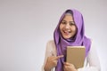 Happy Muslim Lady with Book