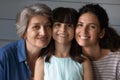 Portrait of happy three generations of women Royalty Free Stock Photo