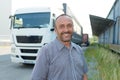 Portrait happy truck driver Royalty Free Stock Photo