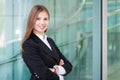 Portrait of happy young business woman Royalty Free Stock Photo