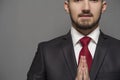 Portrait of happy young businessman in formal suit Royalty Free Stock Photo