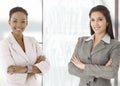 Portrait of happy young businesswomen in office Royalty Free Stock Photo