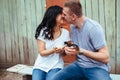 Portrait of a happy young couple Royalty Free Stock Photo