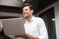 Portrait of a happy young formal dressed man Royalty Free Stock Photo